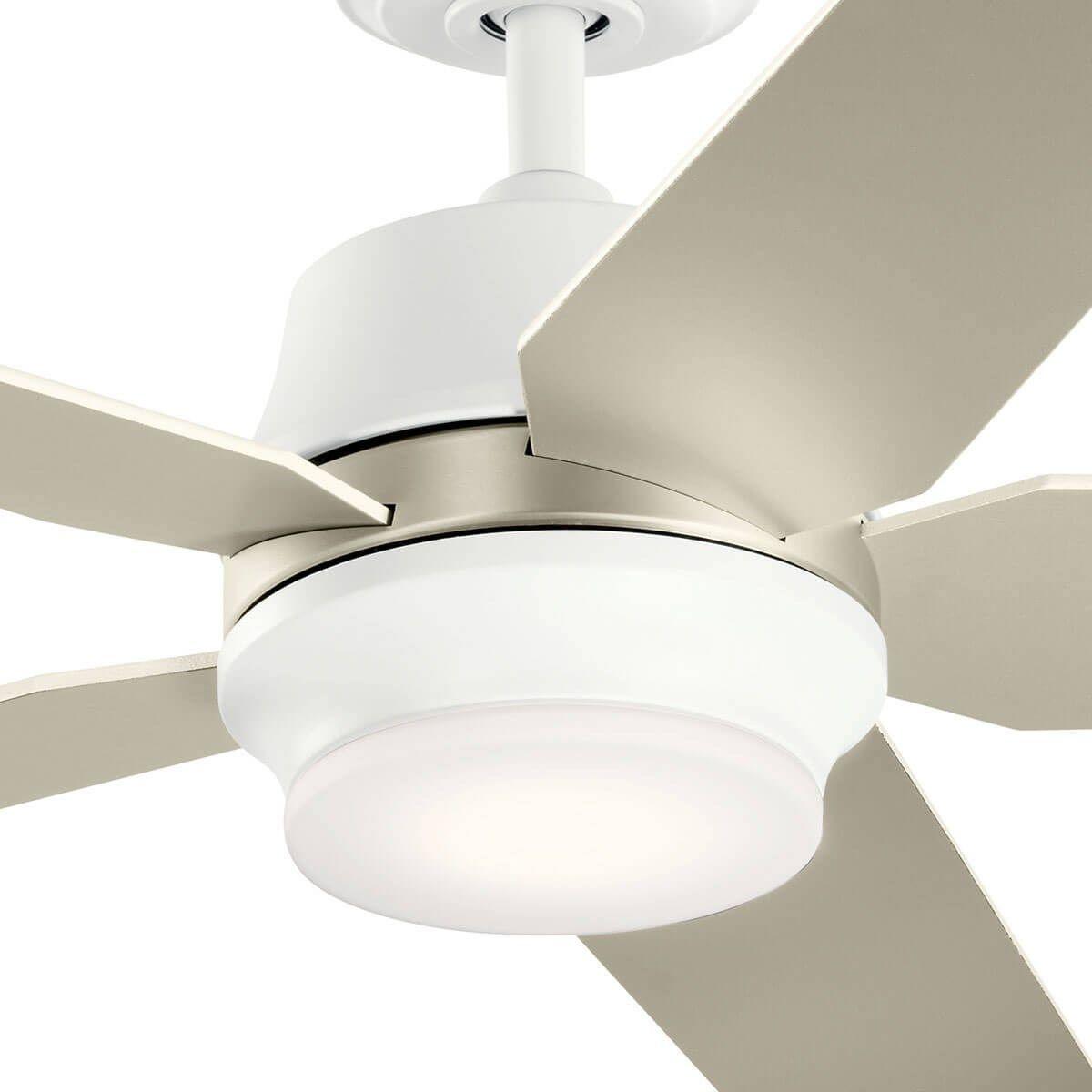 Maeve 52 Inch Matte White LED Indoor Ceiling Fan with Remote - Bees Lighting