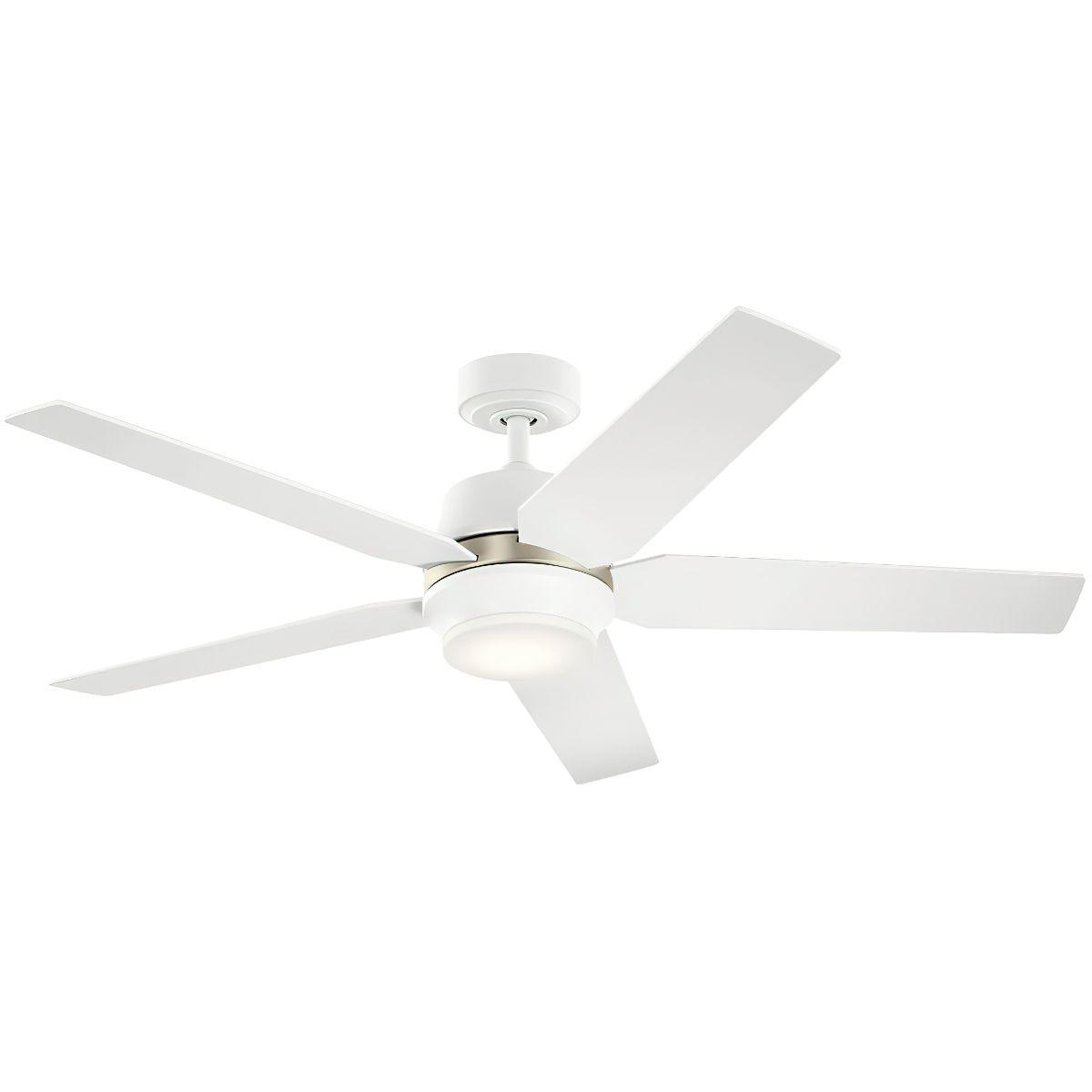 Maeve 52 Inch Matte White LED Indoor Ceiling Fan with Remote - Bees Lighting