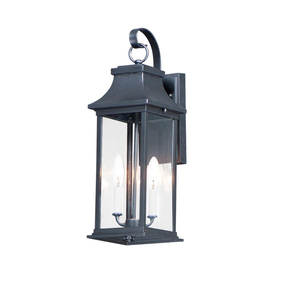 Vicksburg 20 in. Outdoor Wall Light Black Finish - Bees Lighting