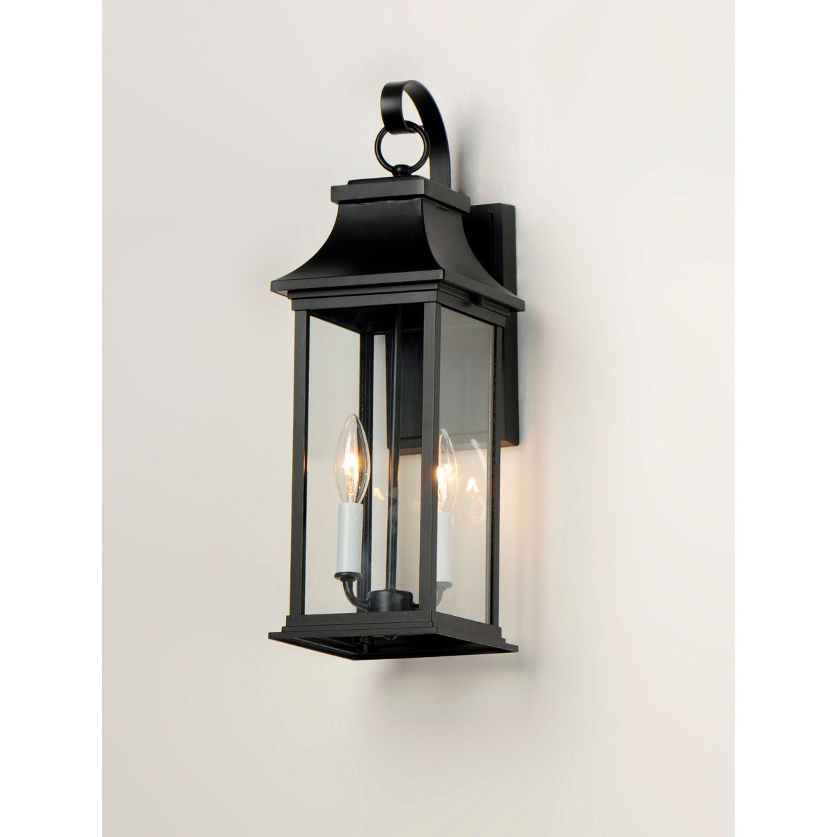 Vicksburg 20 in. Outdoor Wall Light Black Finish - Bees Lighting