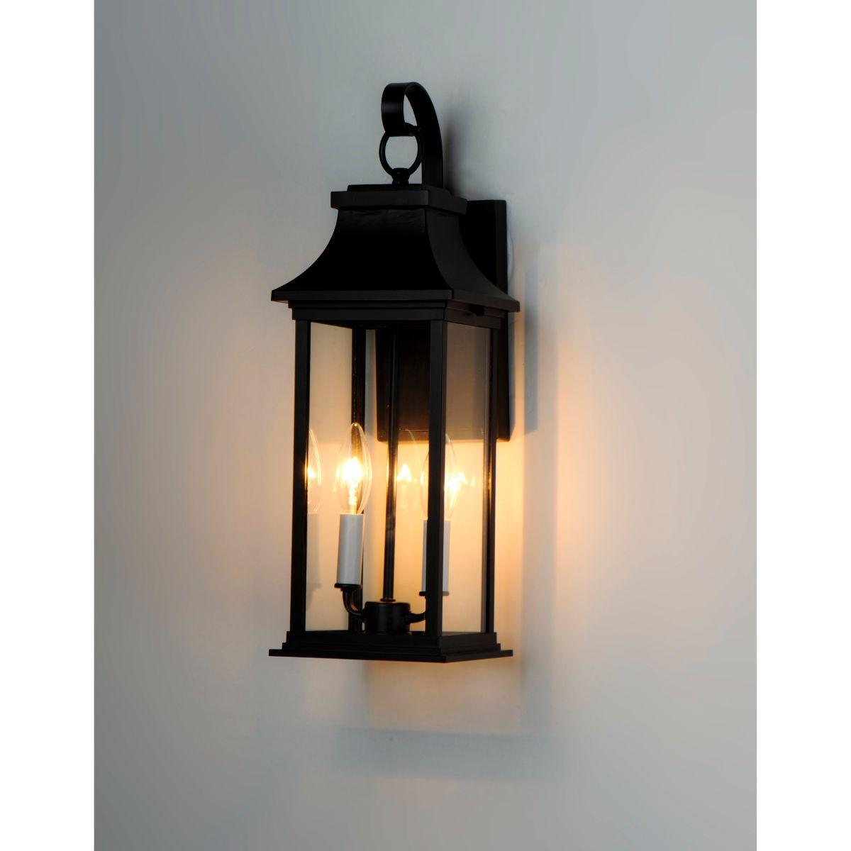 Vicksburg 20 in. Outdoor Wall Light Black Finish - Bees Lighting