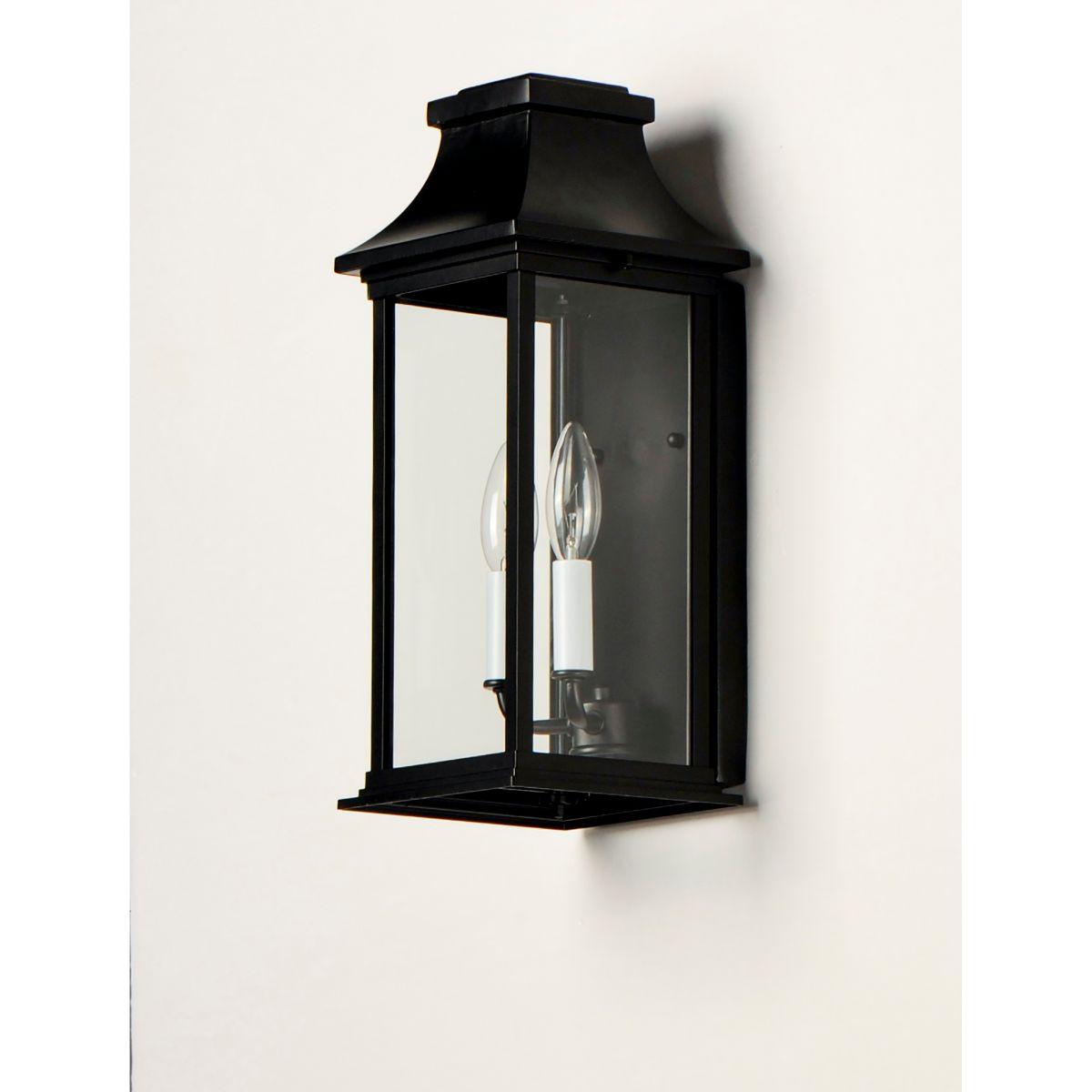 Vicksburg 16 in. Outdoor Wall Light Black Finish - Bees Lighting