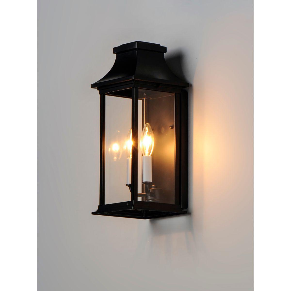 Vicksburg 16 in. Outdoor Wall Light Black Finish - Bees Lighting