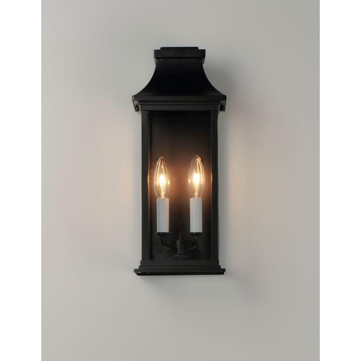 Vicksburg 16 in. Outdoor Wall Light Black Finish - Bees Lighting