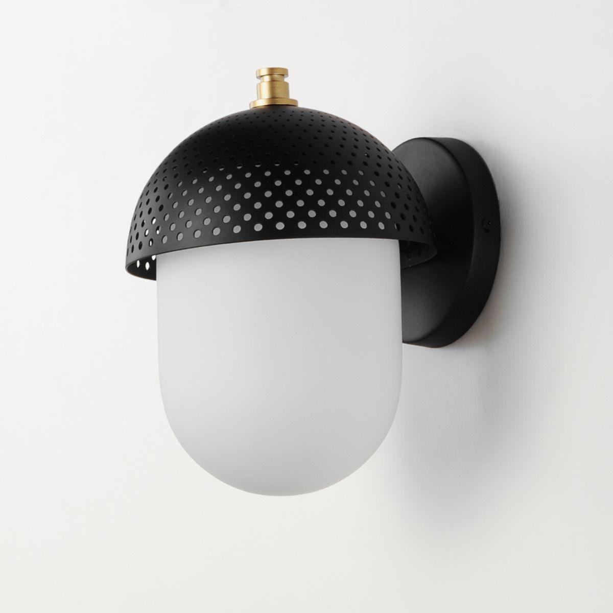 Perf Outdoor 11 in. Outdoor Wall Sconce Black Finish - Bees Lighting