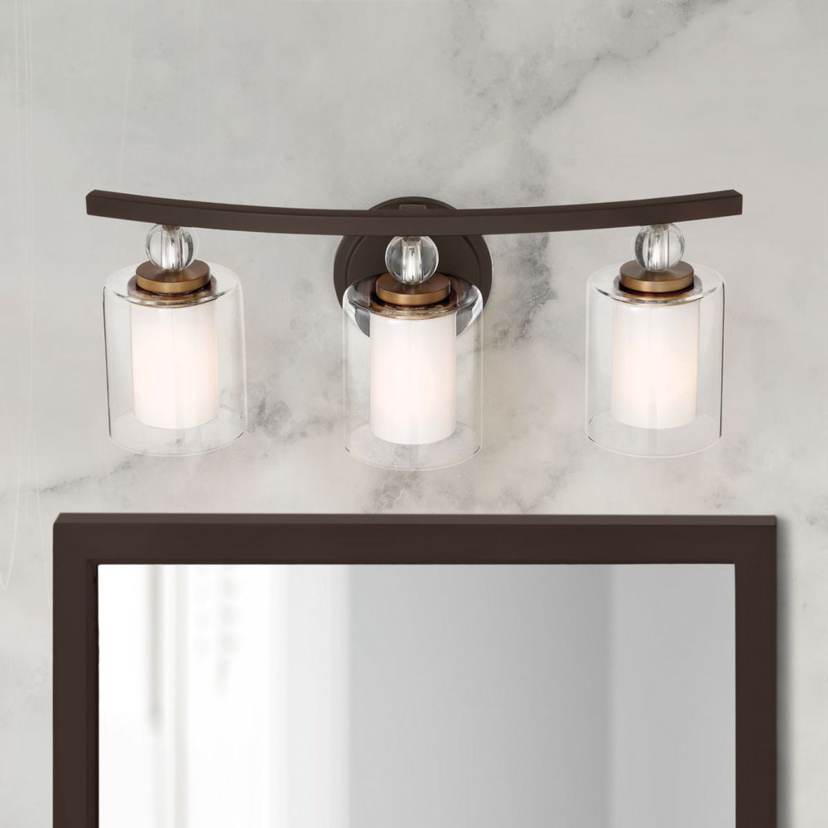 Studio 5 24 in. 3 Lights Vanity Light Bronze & Brass finish - Bees Lighting