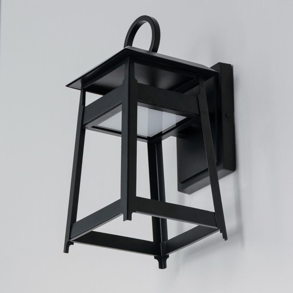 Pagoda 14 in. 2 Lights LED Outdoor Wall Sconce Black Finish - Bees Lighting