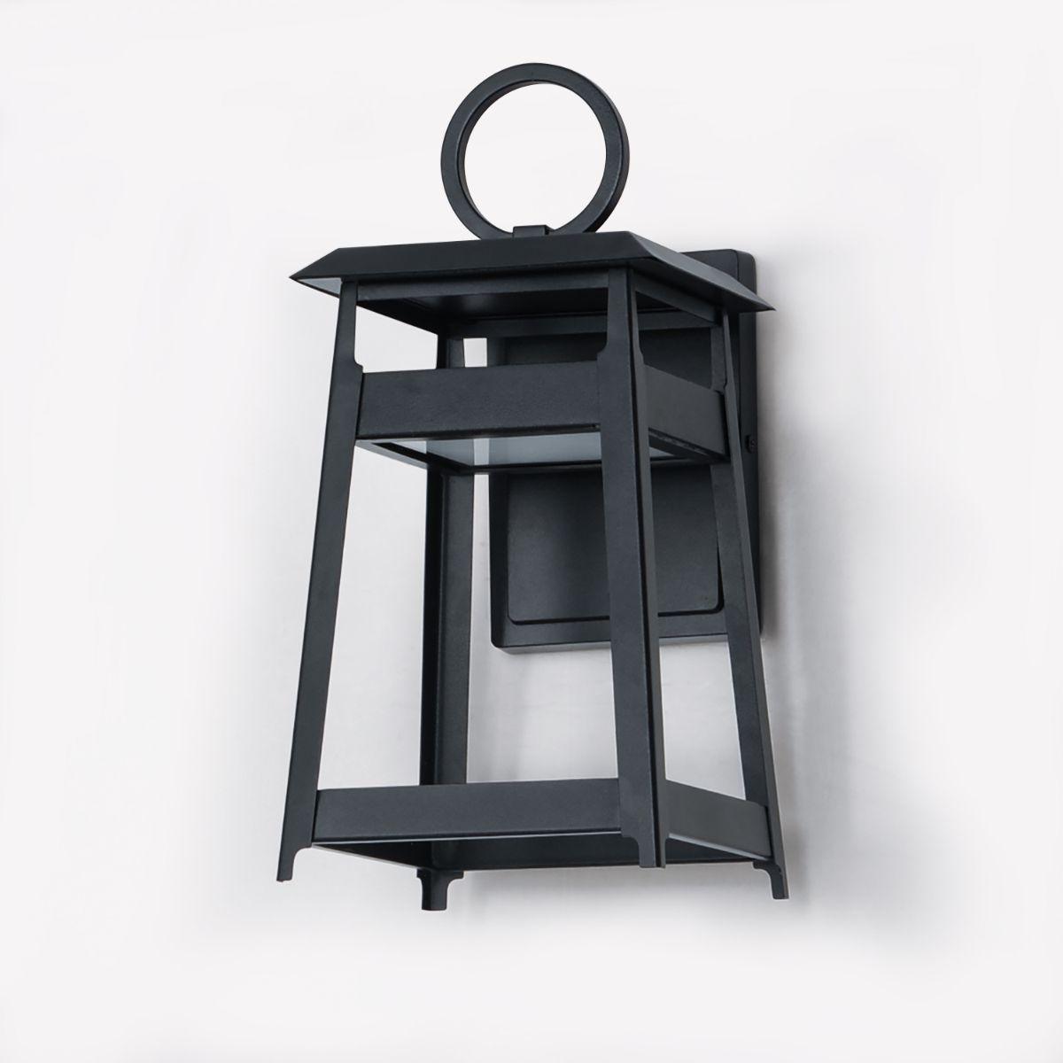 Pagoda 14 in. 2 Lights LED Outdoor Wall Sconce Black Finish - Bees Lighting