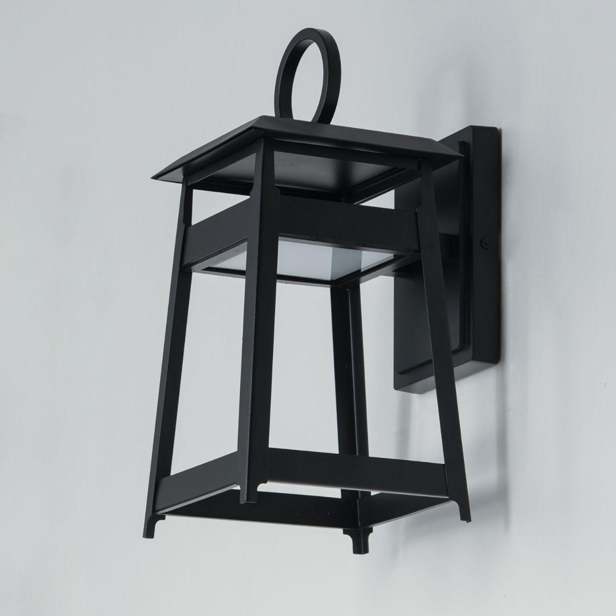 Pagoda 14 in. 2 Lights LED Outdoor Wall Sconce Black Finish - Bees Lighting