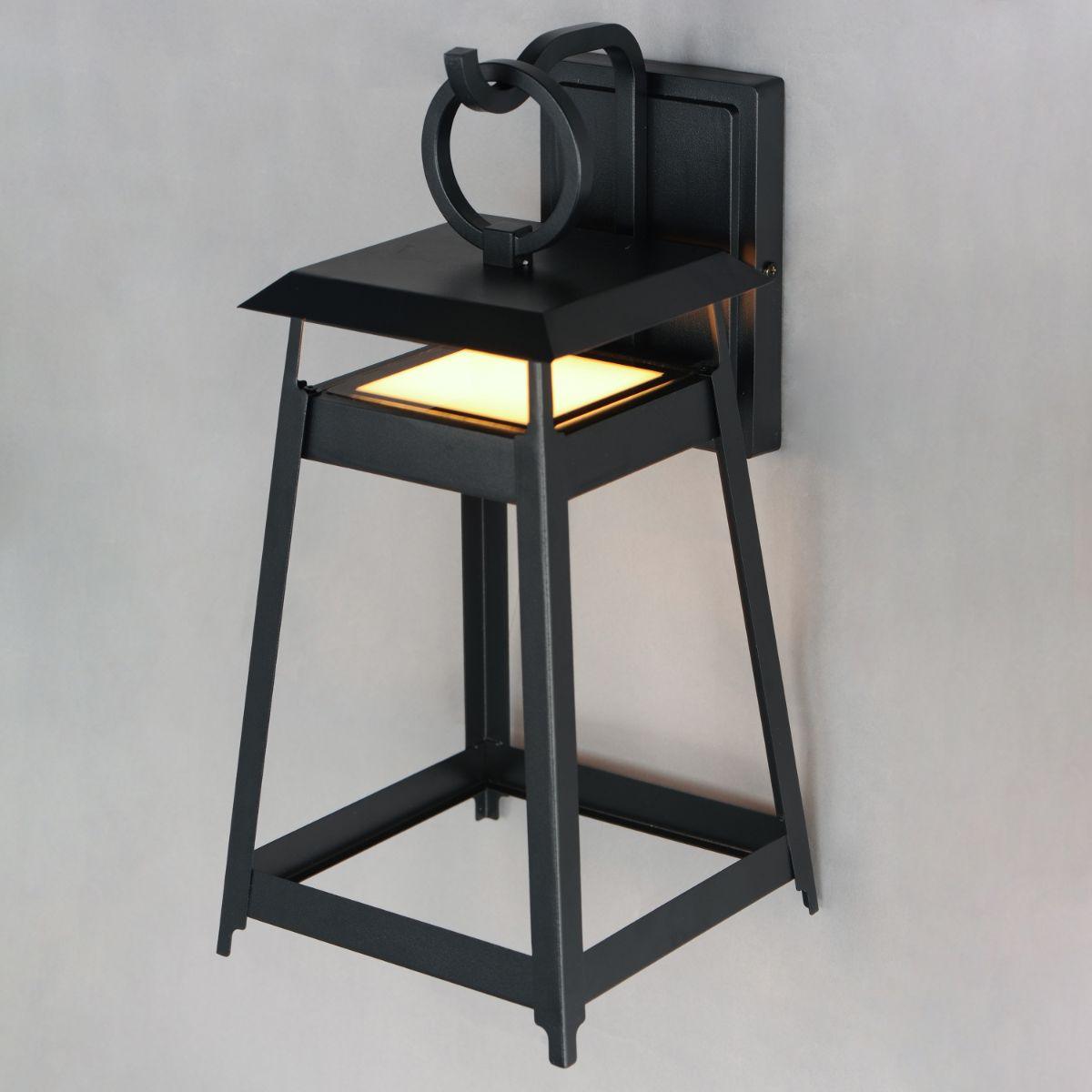 Pagoda 16 in. 2 Lights LED Outdoor Wall Sconce Black Finish - Bees Lighting