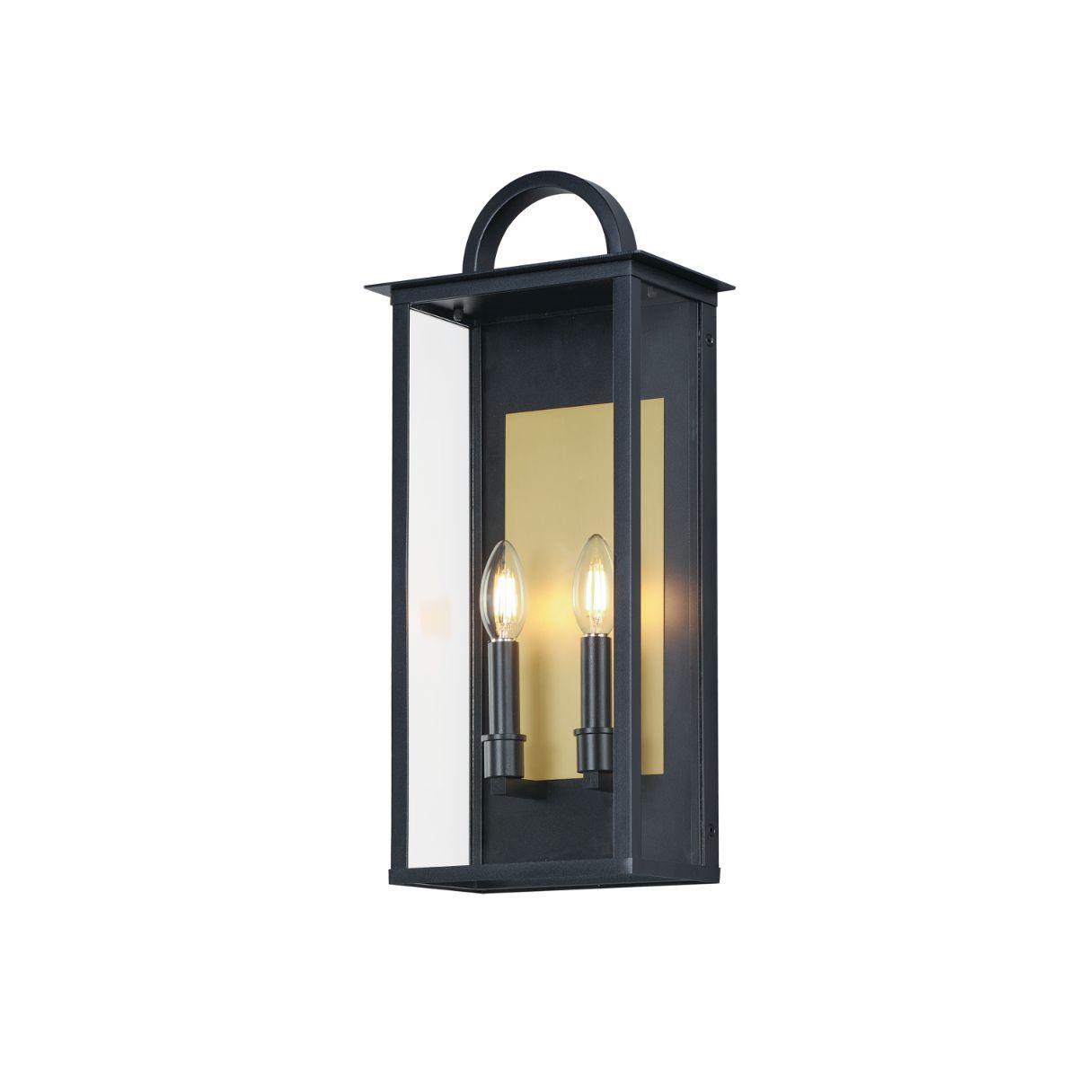 Manchester 20 in. 2 Lights Outdoor Wall Sconce Black Finish - Bees Lighting