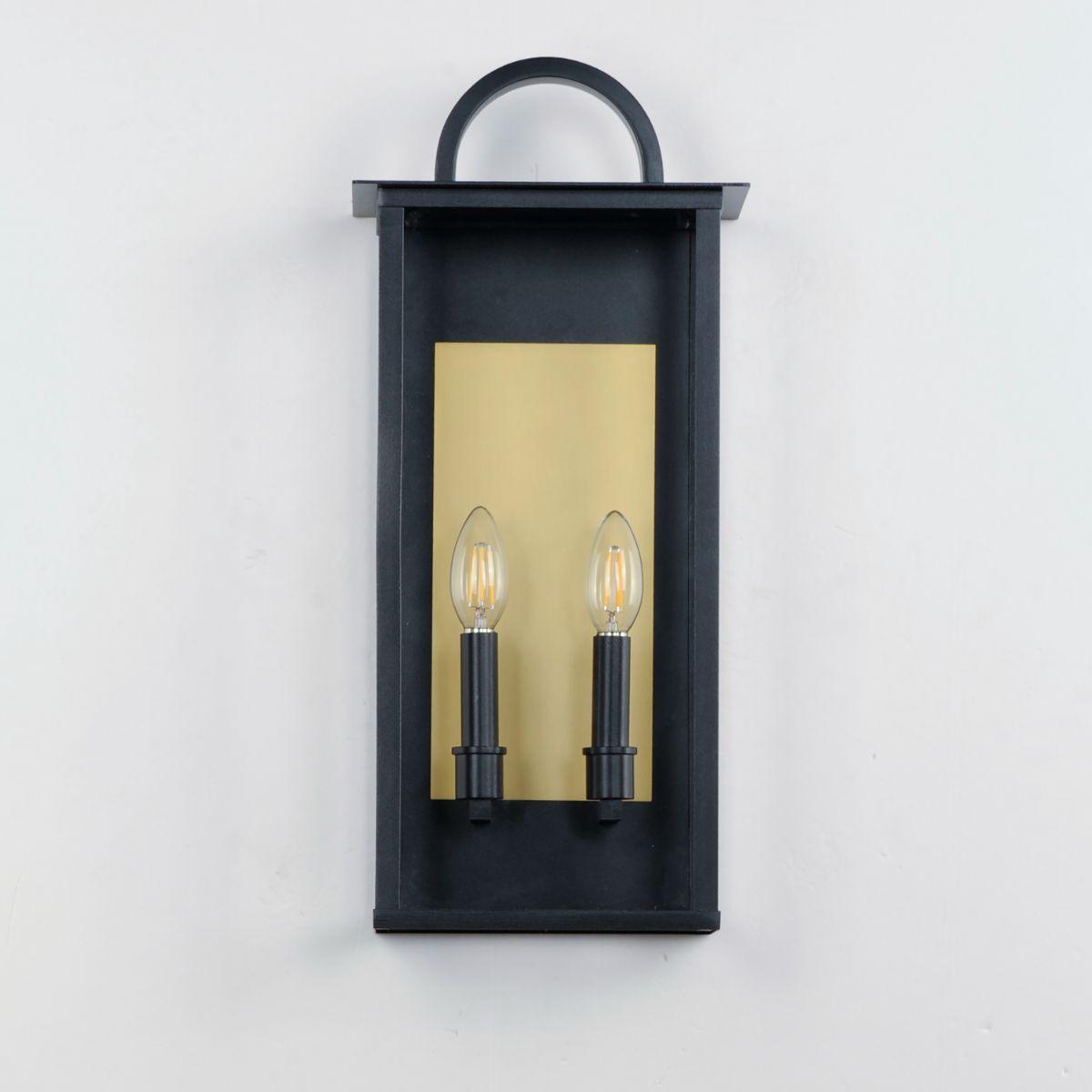 Manchester 20 in. 2 Lights Outdoor Wall Sconce Black Finish - Bees Lighting