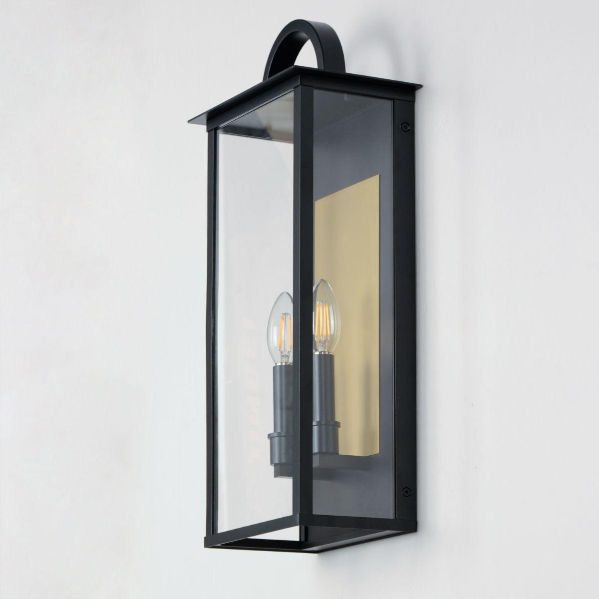 Manchester 20 in. 2 Lights Outdoor Wall Sconce Black Finish - Bees Lighting