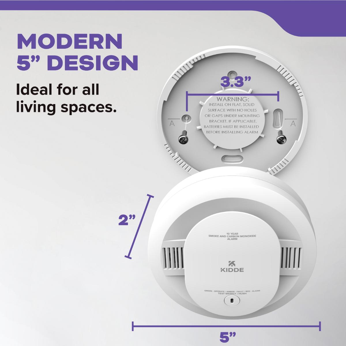 Detect 10-Year Battery Powered Smoke & Carbon Monoxide Detector