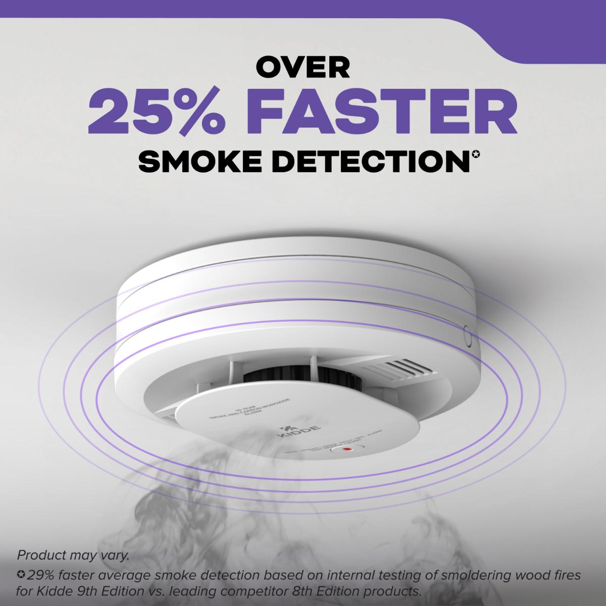 Detect 10-Year Battery Powered Smoke & Carbon Monoxide Detector