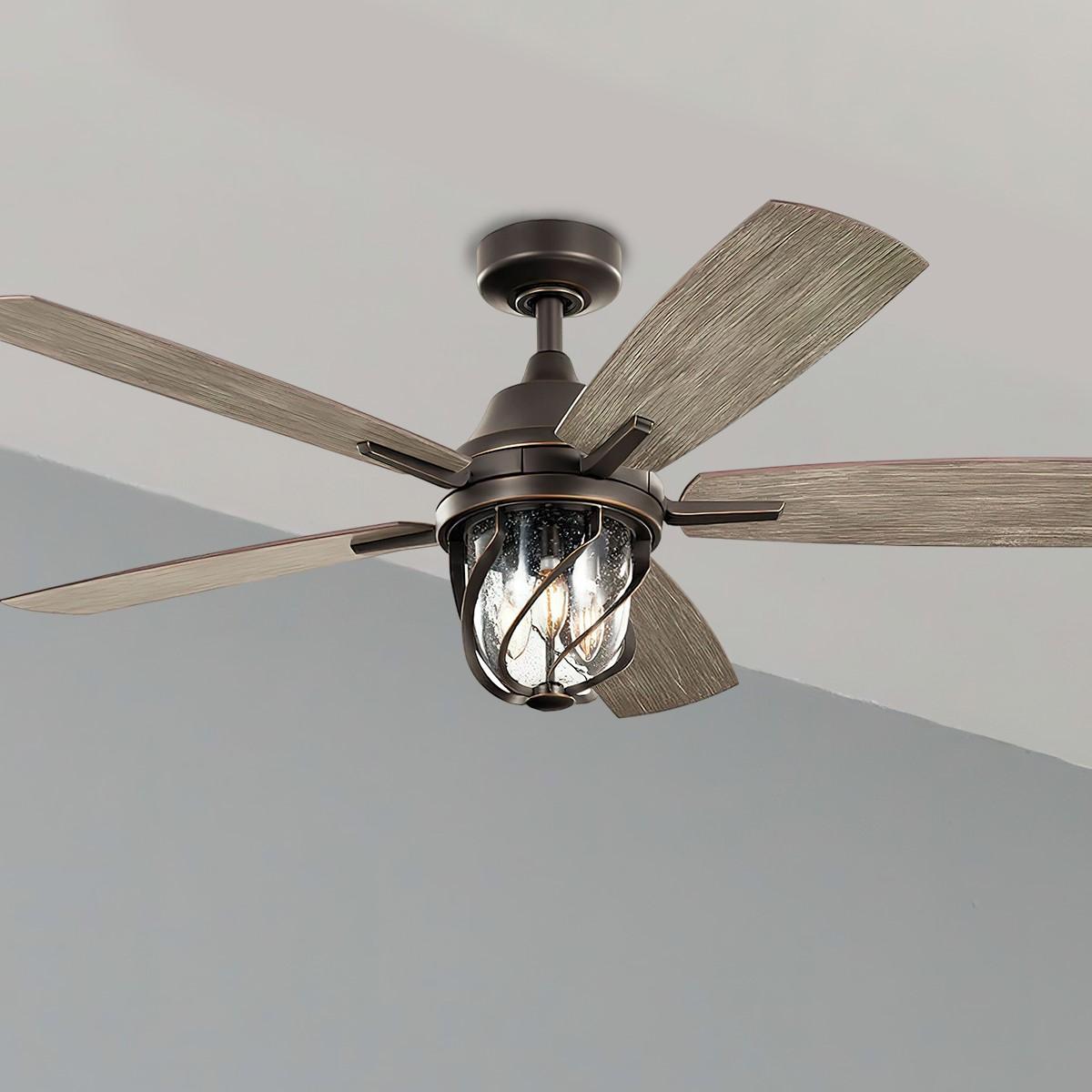 Lydra 52" Cage LED Ceiling Fan - Bees Lighting