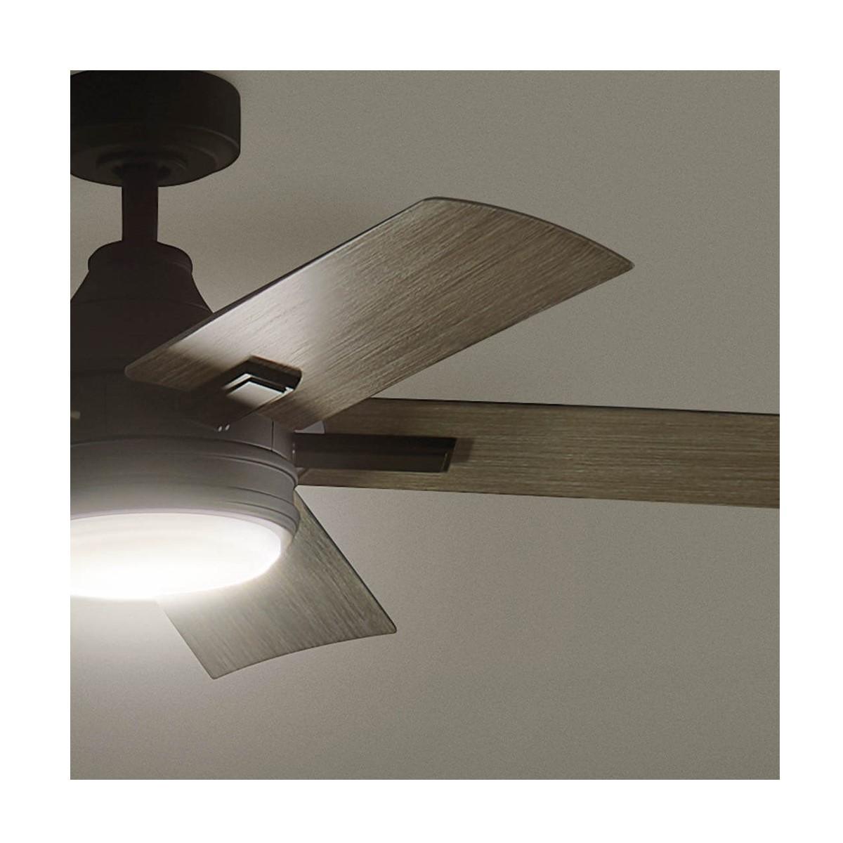 Tide 52 Inch Olde Bronze LED Damp Rated Ceiling Fan with Remote - Bees Lighting