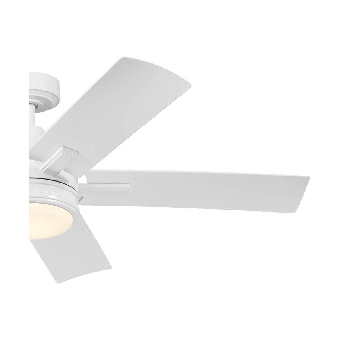 Tide 52 Inch White LED Damp Rated Ceiling Fan with Remote - Bees Lighting