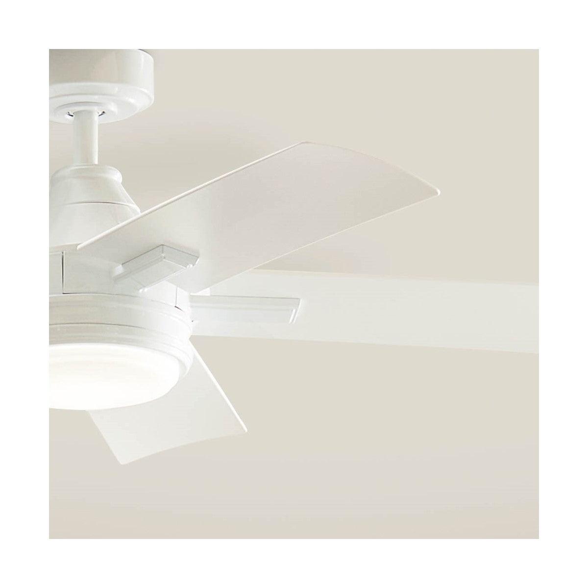 Tide 52 Inch White LED Damp Rated Ceiling Fan with Remote - Bees Lighting