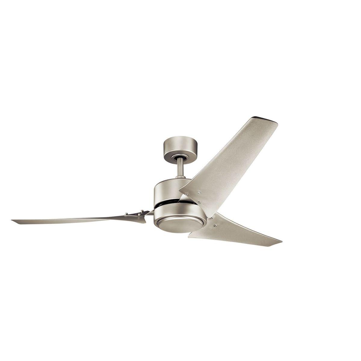 Rana 60 Inch Brushed Nickel LED Outdoor Ceiling Fan with Wall Control - Bees Lighting