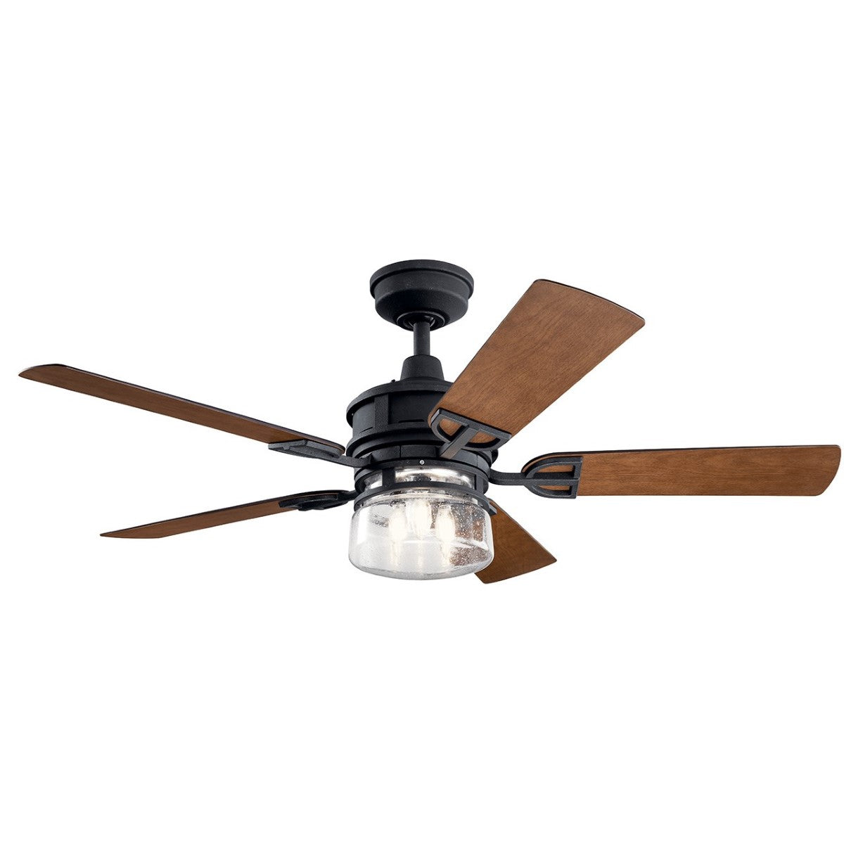 Lyndon Patio 52 Inch Black LED Outdoor Ceiling Fan with Wall Control - Bees Lighting