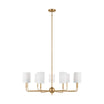 Foxdale 9 Lights Chandelier Satin Brass finish - Bees Lighting