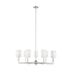 Foxdale 9 Lights Chandelier Brushed Nickel finish - Bees Lighting