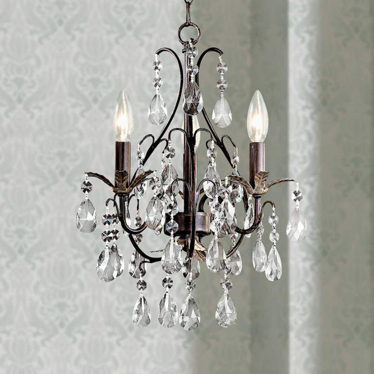 13 in. 3 Lights Chandelier Bronze & Silver finish - Bees Lighting