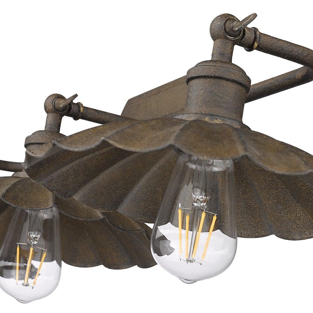 Clemence 31 in. 3 Lights Vanity Light Rust finish - Bees Lighting