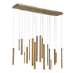 Santana 42 in. Linear LED Chandelier Brass Finish - Bees Lighting