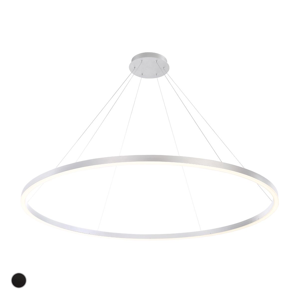 Spunto 61 in. LED Chandelier Silver Finish