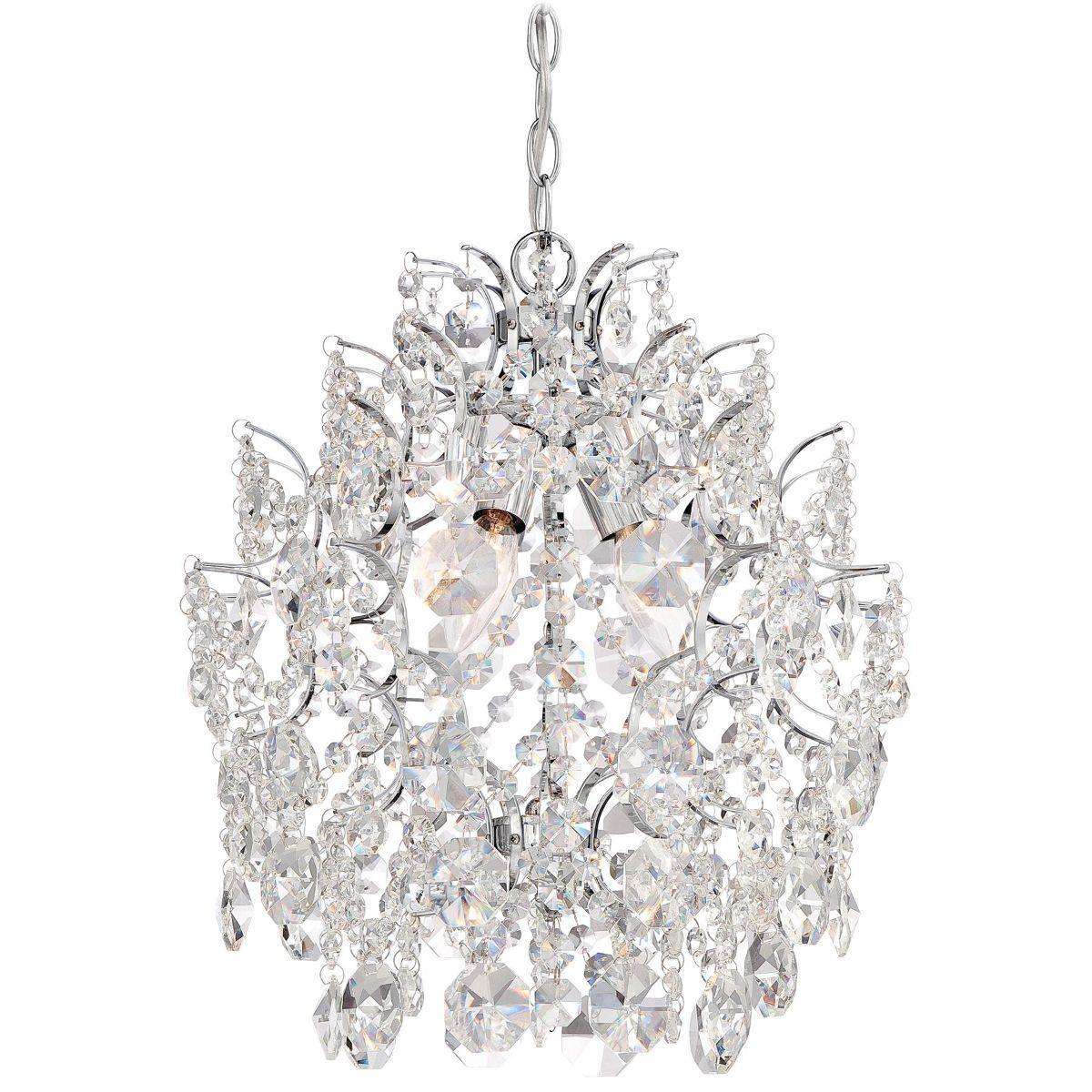 Isabella's Crown 14 in. 3 Lights Chandelier Chrome finish - Bees Lighting