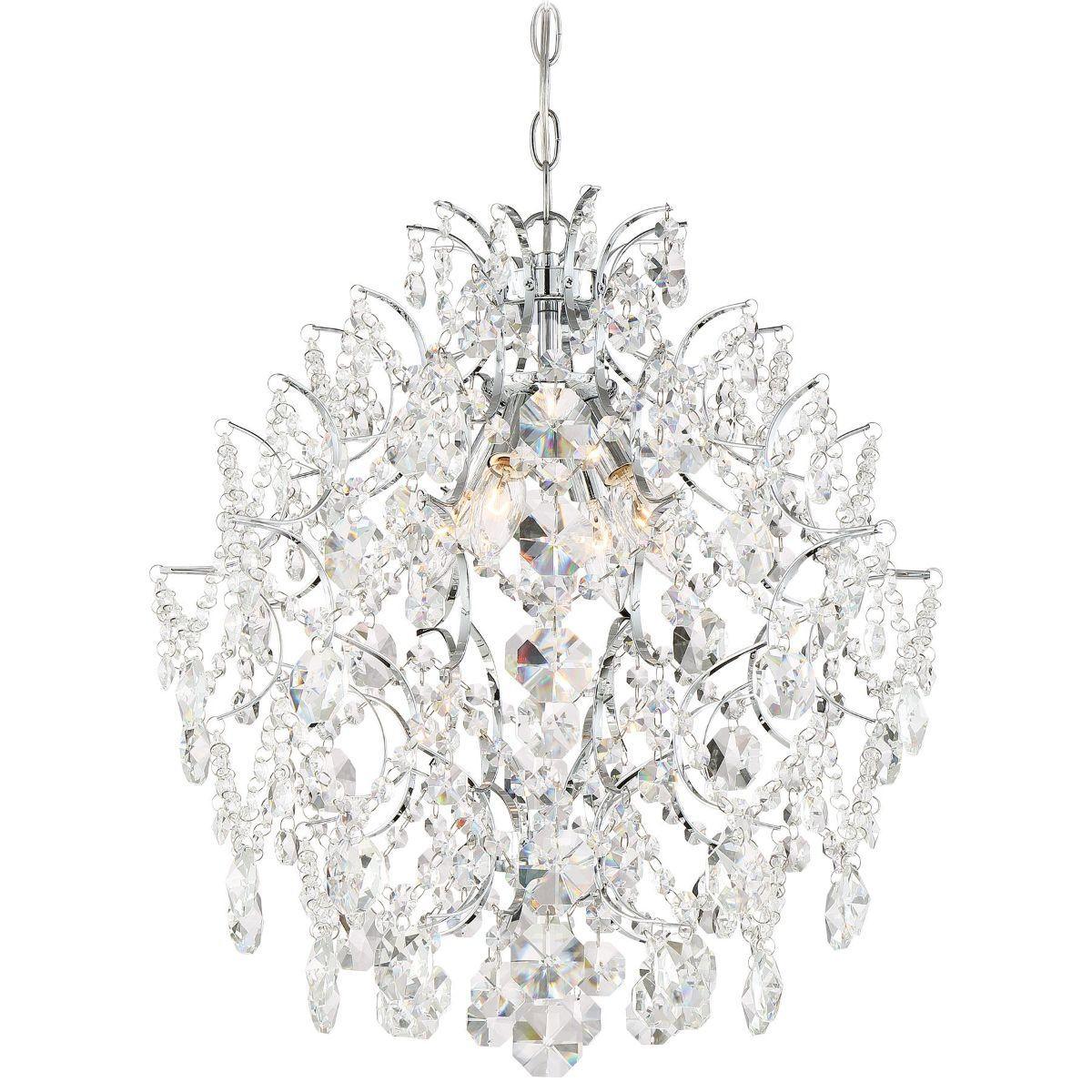 Isabella's Crown 18 in. 4 Lights Chandelier Chrome finish - Bees Lighting