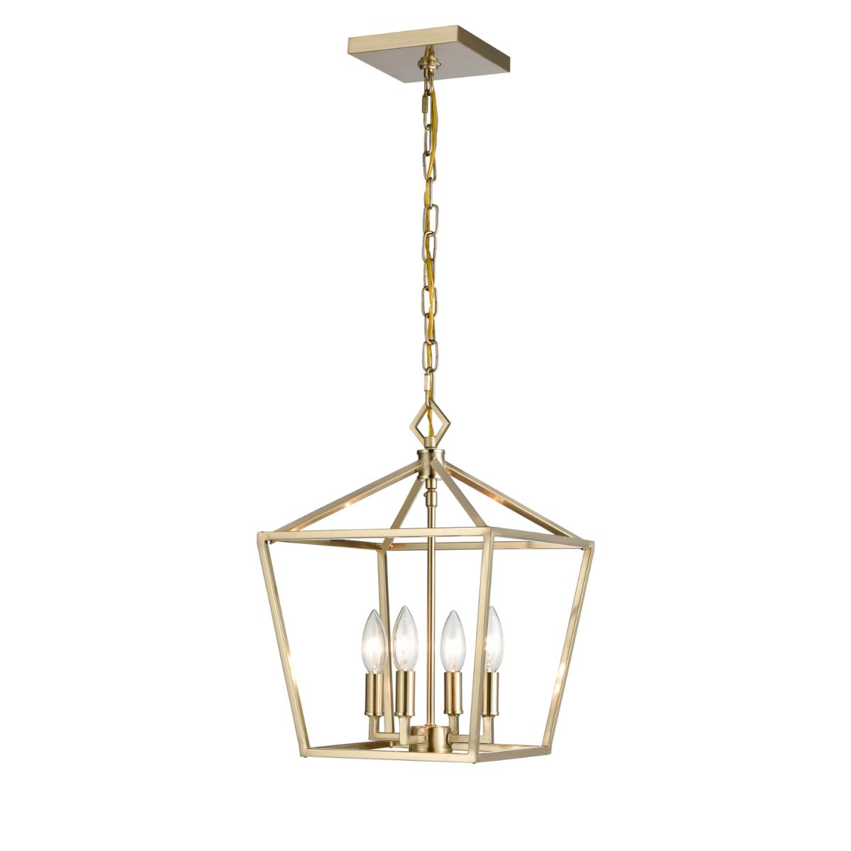 12 in. 4 Lights Pendant Light 120V Gold Finish - Bees Lighting