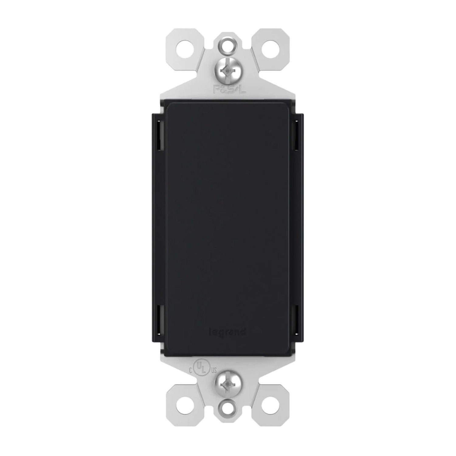 radiant Blank Decorator Wall Plate Insert, Black