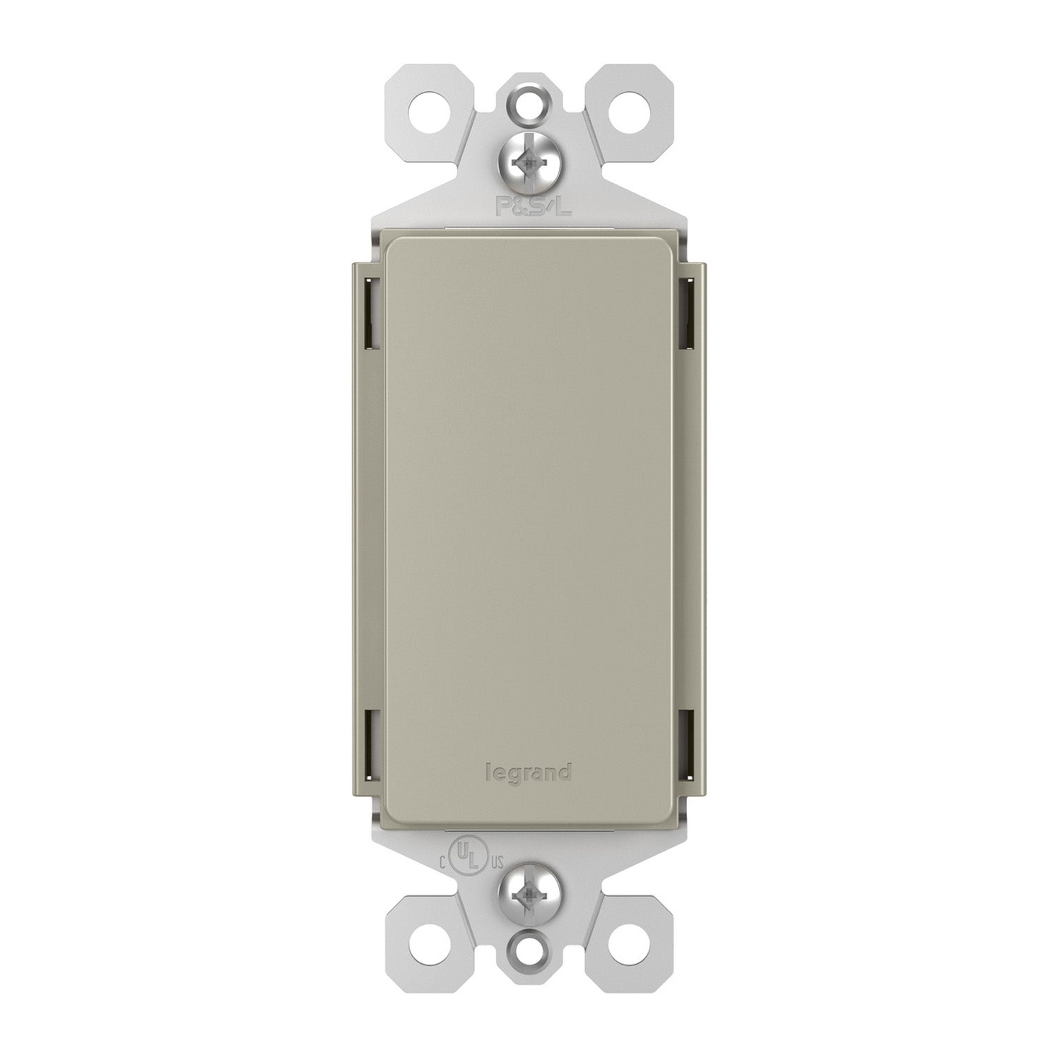 radiant Blank Decorator Wall Plate Insert, Nickel