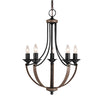 Corbeille 5 Lights Chandelier Black Finish - Bees Lighting