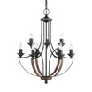 Corbeille 9 Lights Chandelier Black Finish - Bees Lighting