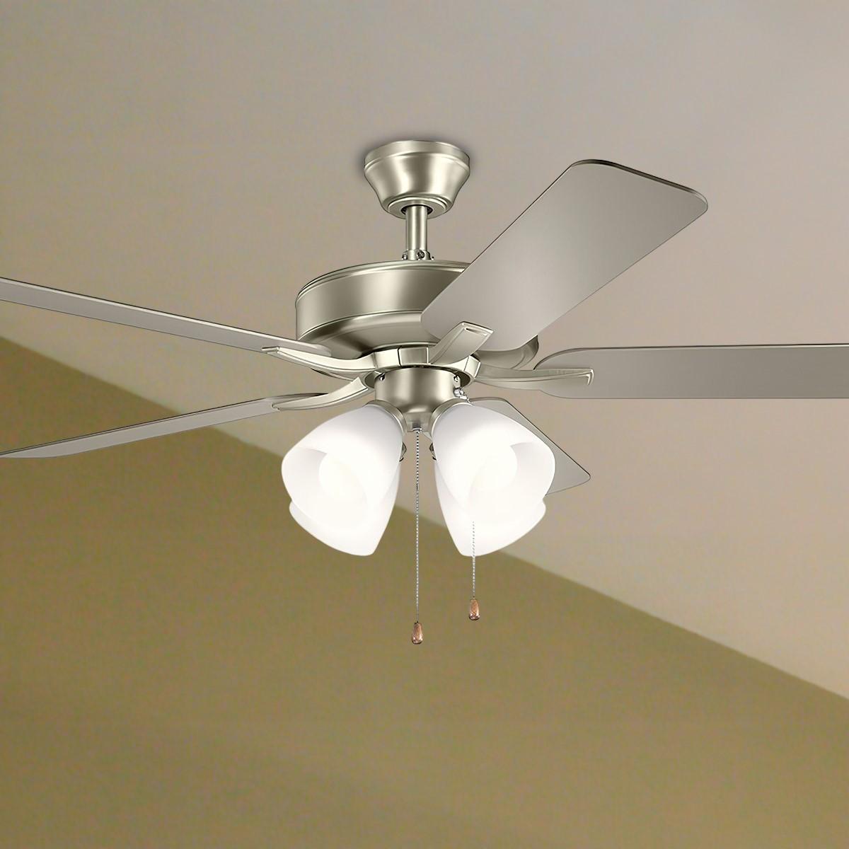 Basics Pro Premier 52" LED Ceiling Fan with Etched Glass - Bees Lighting