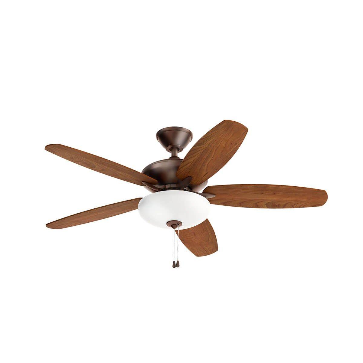 Renew Select 52 Inch Oil Brushed Bronze LED Ceiling Fan with Light Kit and Pull Chain - Bees Lighting