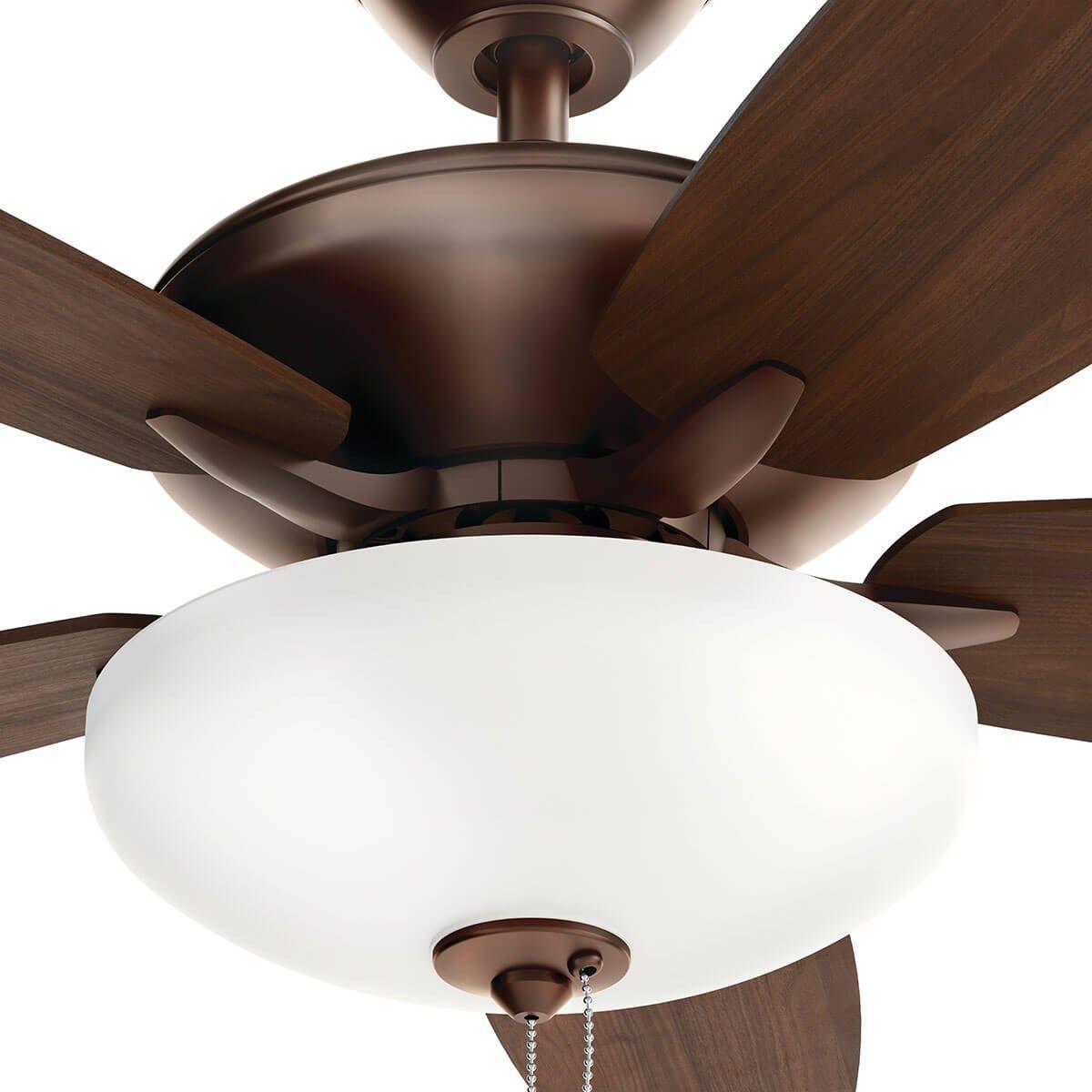 Renew Select 52 Inch Oil Brushed Bronze LED Ceiling Fan with Light Kit and Pull Chain - Bees Lighting