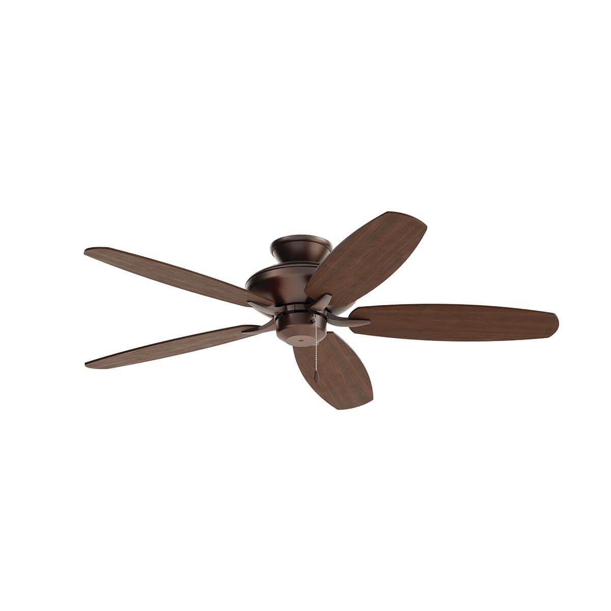 Renew Energy Star 52 Inch Oil Brushed Bronze Simple Ceiling Fan with Pull Chain - Bees Lighting