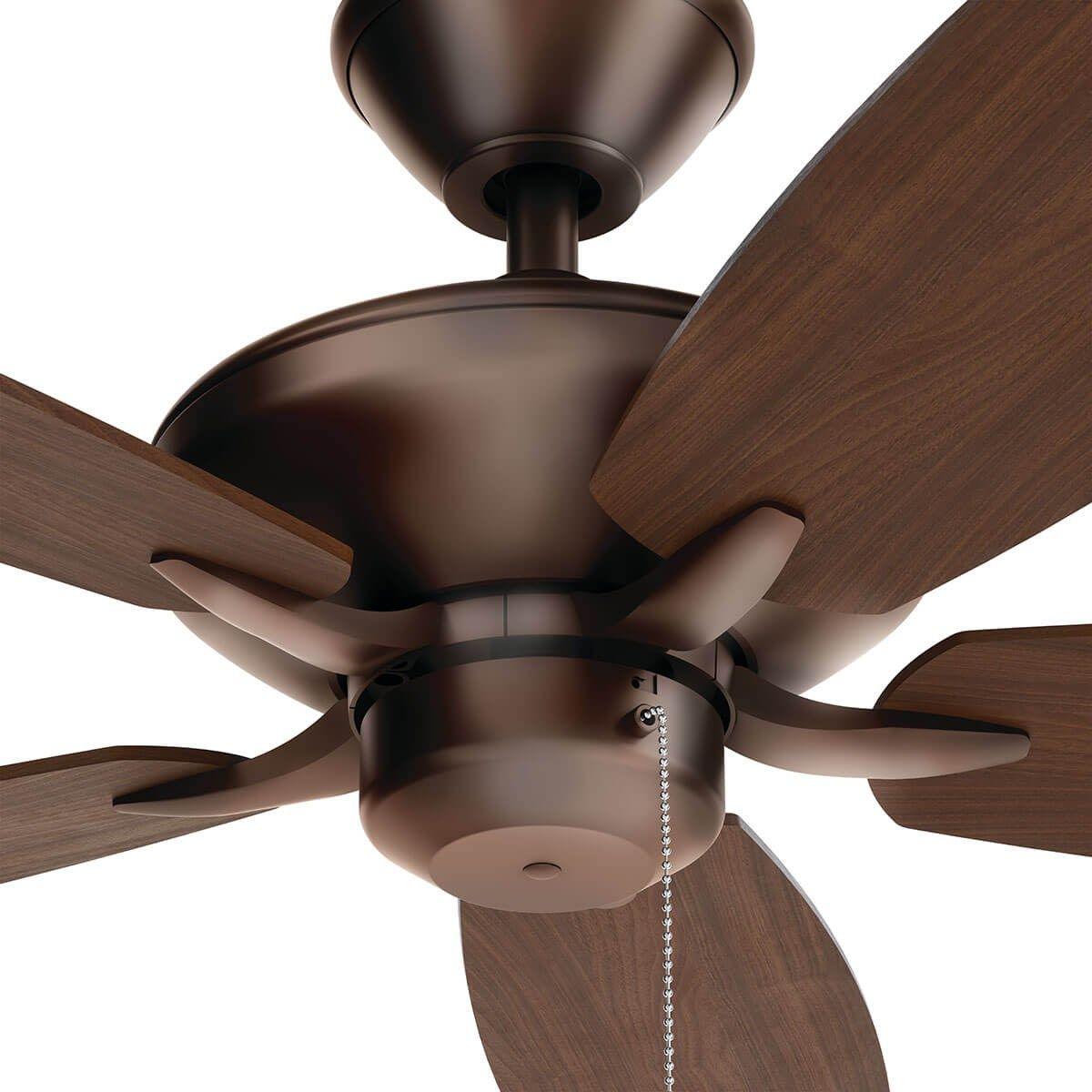 Renew Energy Star 52 Inch Oil Brushed Bronze Simple Ceiling Fan with Pull Chain - Bees Lighting