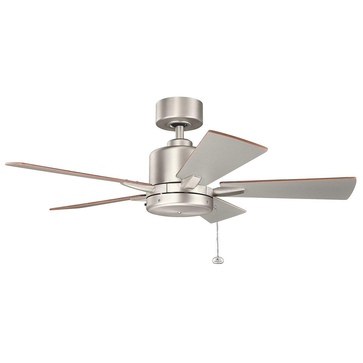 Lucian II 42 Inch Brushed Nickel Indoor Ceiling Fan with Pull Chain - Bees Lighting