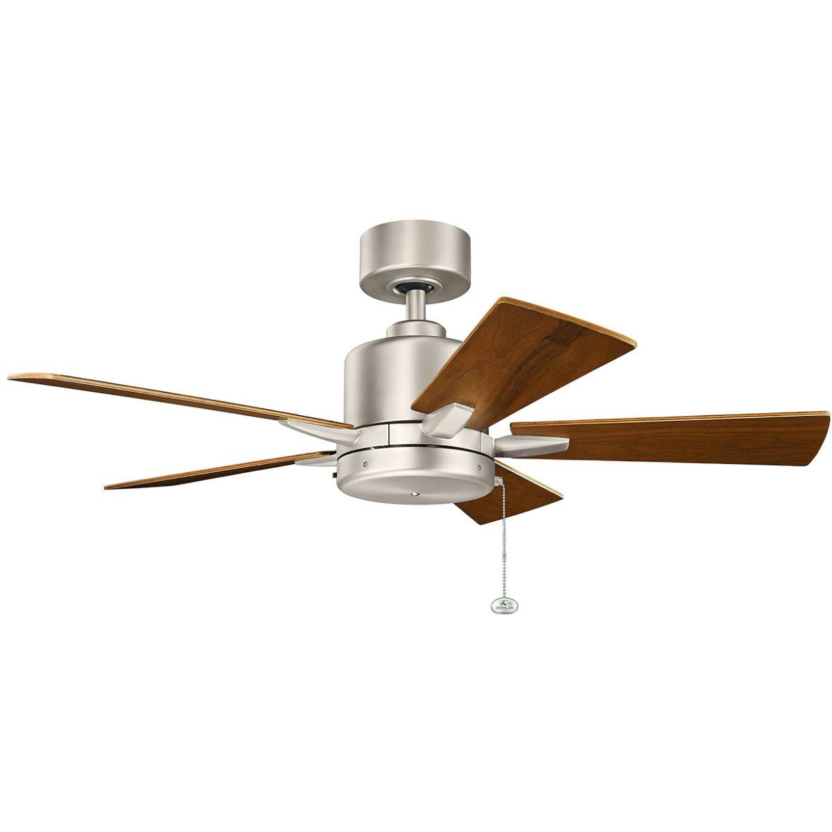 Lucian II 42 Inch Brushed Nickel Indoor Ceiling Fan with Pull Chain - Bees Lighting