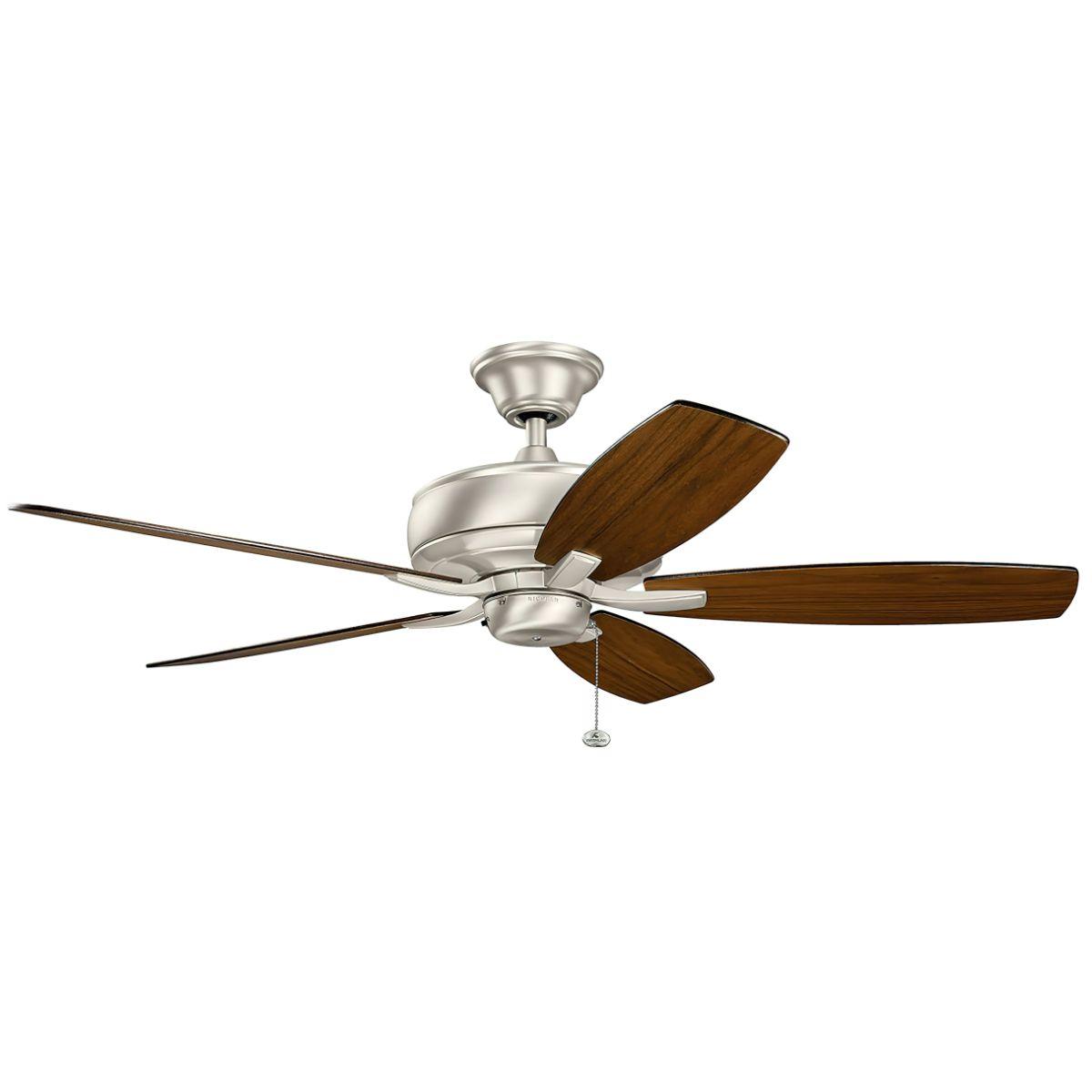 Terra 52 Inch Oil Brushed Nickel Ceiling Fan with Pull Chain - Bees Lighting