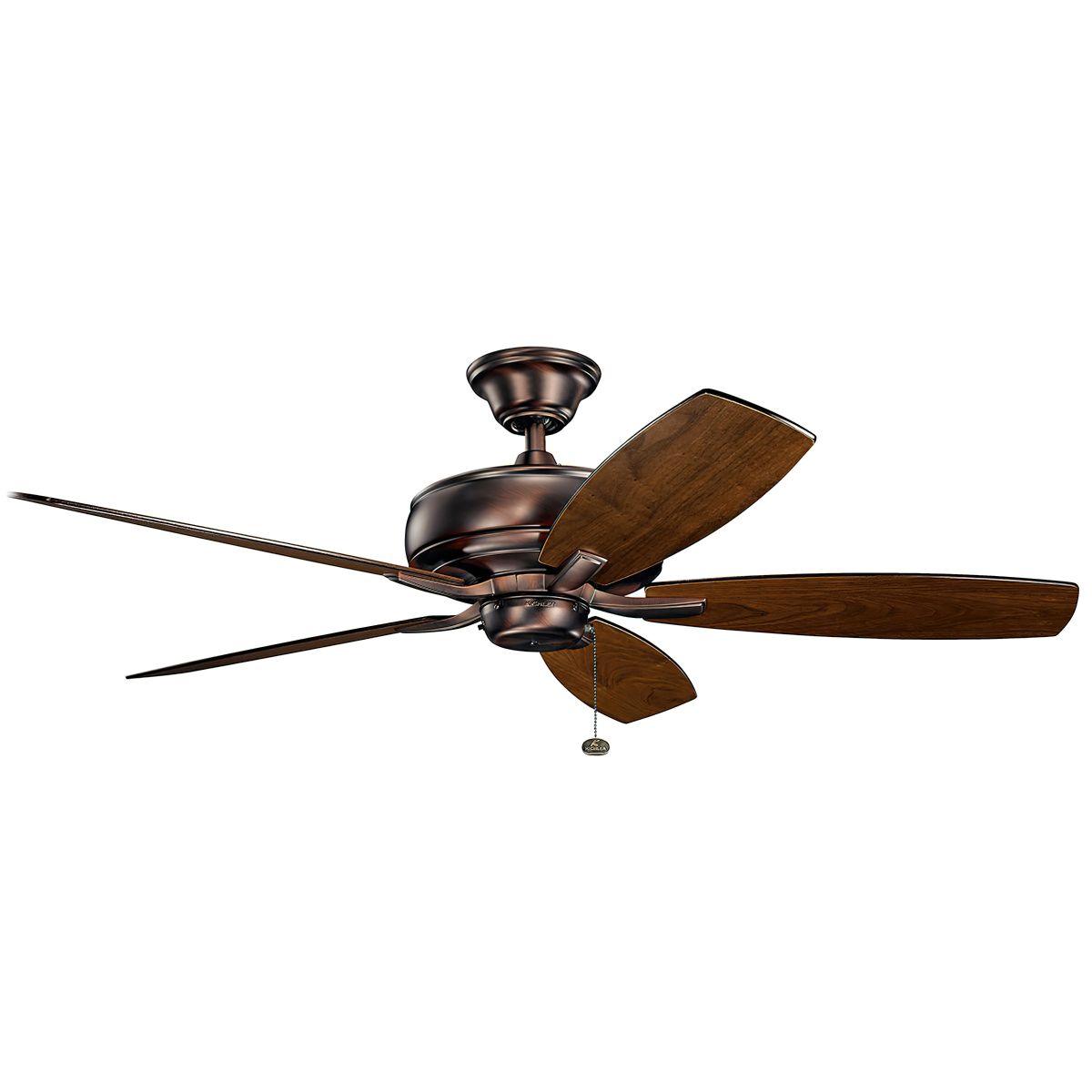 Terra 52 Inch Oil Brushed Bronze Ceiling Fan with Pull Chain - Bees Lighting