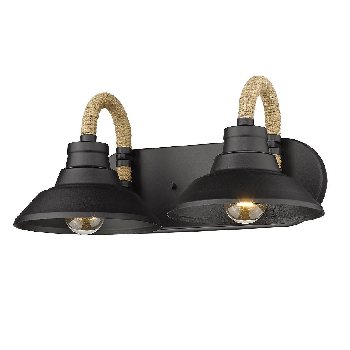 Journey 17 in. 2 Lights Vanity Light Black Finish - Bees Lighting