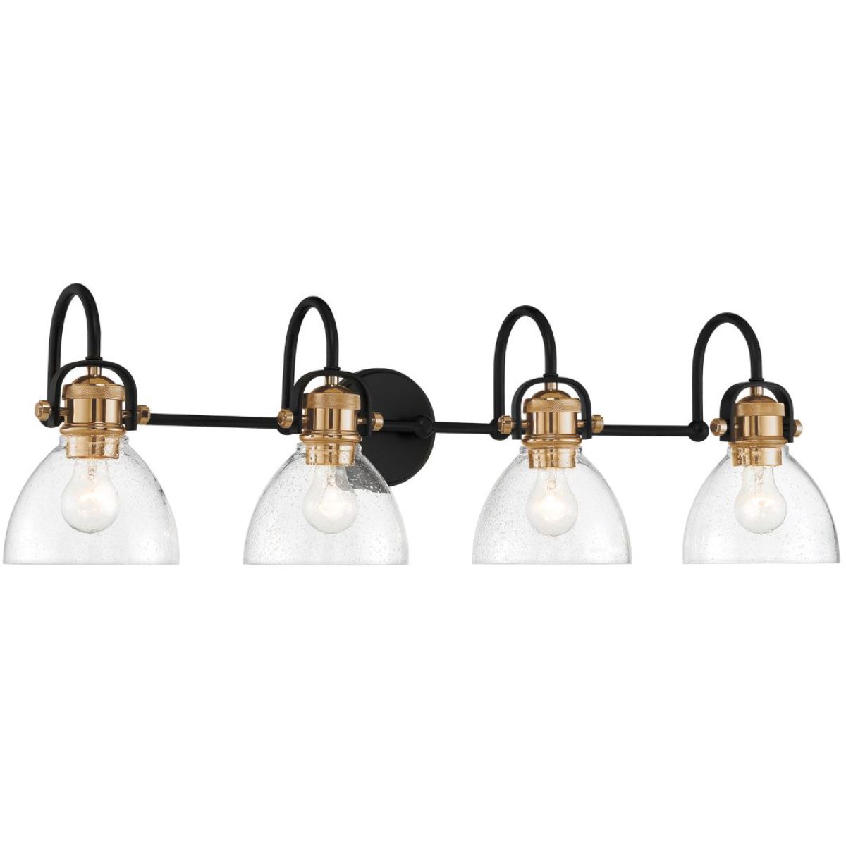 Monico 38 in. 4 Lights Vanity Light Bronze & Brass finish - Bees Lighting