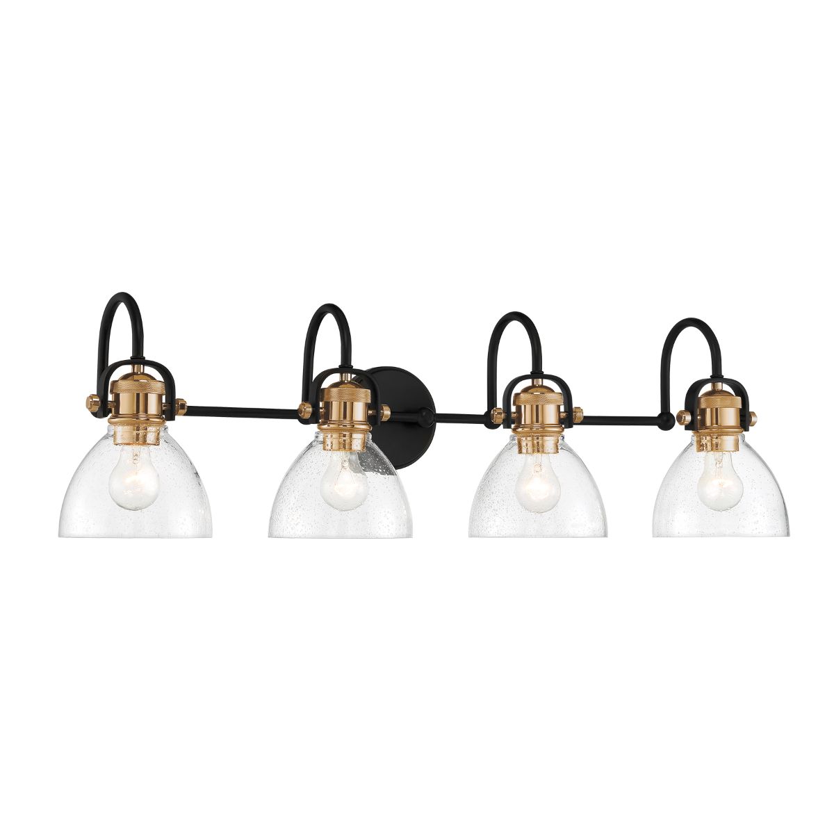 Monico 38 in. 4 Lights Vanity Light Bronze & Brass finish - Bees Lighting